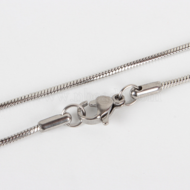 304 Stainless Steel Snake Chain Necklace Making(STAS-P045-18)-4
