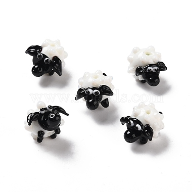 White Sheep Lampwork Beads