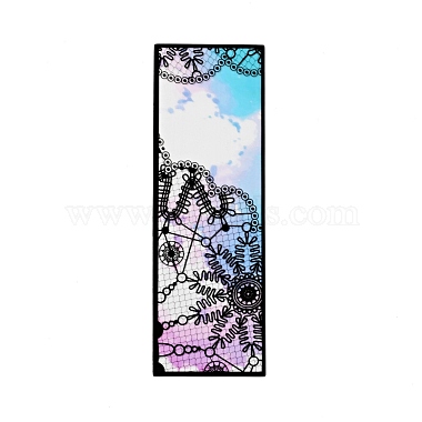 6Pcs 3 Styles Transparent PVC Snowflake Bookmark(DIY-D075-07)-2