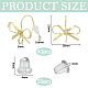 40Pcs Bowknot Shape Brass Earring Hooks(KK-FH0008-03)-2