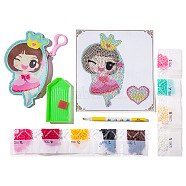 DIY Princess Purse Bag Diamond Painting Kits, Including Coin Purse, Digital Papers, Resin Rhinestones, Diamond Sticky Pen, Tray Plate and Glue Clay, Colorful, 150x100mm(DIAM-PW0001-215B)