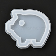 DIY Pig Shaker/Quicksand Jewelry Silicone Molds, Resin Casting Molds, For UV Resin, Epoxy Resin Jewelry Making, White, 77x90x10mm, Inner Diameter: 80x68mm(DIY-I057-12)