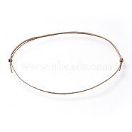 Adjustable Flat Waxed Polyester Cords Bracelet Making, Saddle Brown, 8 inch~11-7/8 inch(20.4~30cm)(AJEW-JB00508-03)