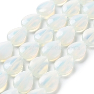 Opalite Beads Strands, Flat Teardrop, 17.5~18x13x6mm, Hole: 1.2mm, about 22pcs/strand, 15.24 inch(38.7cm)(G-L242-37)