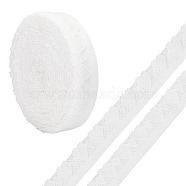 10 Yards Elastic Heart Lace Band, Garment Accessories, White, 21mm, about 10.00 Yards(9.14m)/Strand(SRIB-WH0011-175)