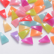 Imitation Jelly Acrylic Pendants, Triangle, Mixed Color, 19x13x7mm, Hole: 2mm, about 680pcs/500g(JACR-Q056-05)