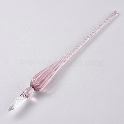 Handmade Glass Dip Pen, Calligraphy Signature Pen, Business Present, Thistle, 190x17mm(AJEW-WH0121-43G)