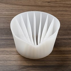 Reusable Split Cup for Paint Pouring, Silicone Cups for Resin Mixing, 8 Dividers, Shell Shape, White, 108.5x92x55mm, Inner Diameter: 12~19x82~100mm(TOOL-G017-03)