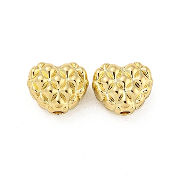 Alloy Beads, Long-Lasting Plated, Lead Free & Cadmium Free & Nickel Free, Heart Shape, Golden, 8.5x10x6mm, Hole: 1.8mm