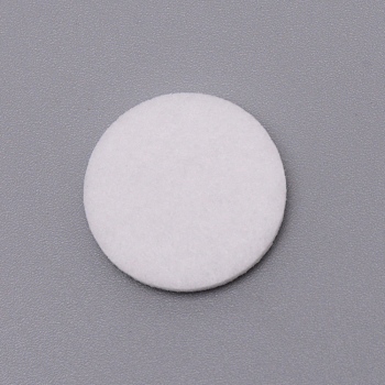 Fibre Perfume Pads, Essential Oils Diffuser Locket Pads, Flat Round, White, 22.5x3mm