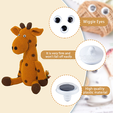 superfindings 5 style artisanat yeux de poupée en plastique yeux de jouet en peluche(DIY-FH0005-04)-6