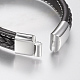 Braided Leather Cord Bracelets(BJEW-H561-07F)-3