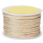 Polyester Milan Cord for DIY Jewelry Craft Making, Wheat, 2mm, about 27.34 yards(25m)/roll(OCOR-F011-D16)