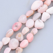 Natural Pink Opal Beads Strands, Tumbled Stone, Nuggets, 5~13x5~10x3~8mm, Hole: 1mm, about 40~60pcs/strand, 14.57 inch~15.74 inch(37~40cm)(G-S359-169)
