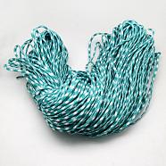 7 Inner Cores Polyester & Spandex Cord Ropes, for Rope Bracelets Making, Medium Turquoise, 4mm, about 109.36 yards(100m)/bundle, 420~500g/bundle(RCP-R006-012)