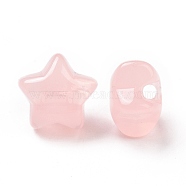 Imitation Jelly Style Acrylic Beads, Star, Pink, 17x17.5x11.5mm, Hole: 3mm, about 290pcs/500g(OACR-B002-03F)
