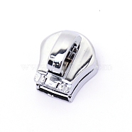 Zinc Alloy Replacement Zipper Sliders, for Luggage Suitcase Backpack Jacket Bags Coat, Platinum, 16x15x13mm, Hole: 4x5.5mm(FIND-WH0062-21C-03)