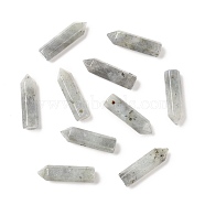 Natural Labradorite Pointed Pendants, Faceted, Bullet, 30~33x8~9mm, Hole: 1.4~1.6mm(G-D460-01H)