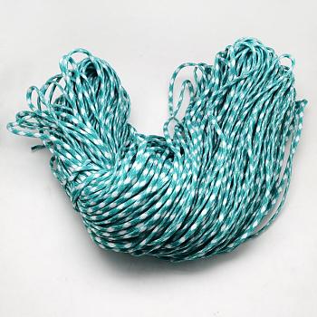 7 Inner Cores Polyester & Spandex Cord Ropes, for Rope Bracelets Making, Medium Turquoise, 4mm, about 109.36 yards(100m)/bundle, 420~500g/bundle