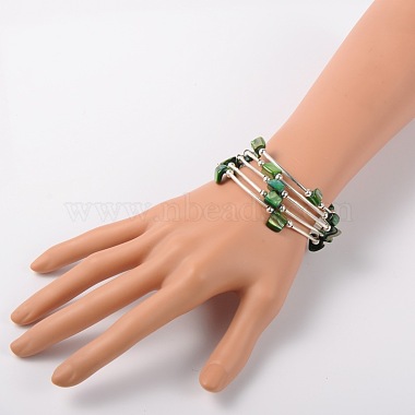 Perles en coquille enveloppent bracelets(BJEW-JB01608-03)-3