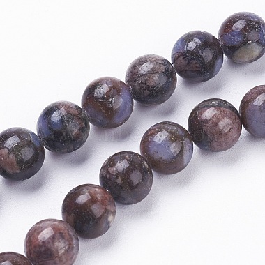 8mm SaddleBrown Round African Opal Beads