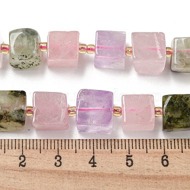 Natural Amethyst & Citrine & Prehnite & Quartz Crystal & Rose Quartz Beads Strands(G-G053-B14-01C)-5