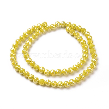 Chapelets de perles en verre opaque électrolytique(EGLA-H101-02B)-2