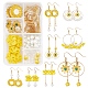 sunnyclue 198pcs kits de fabrication de boucles d'oreilles style fleur jaune à faire soi-même(DIY-SC0014-88)-1