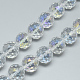 Chapelets de perles en verre galvanoplastique(EGLA-S137-08)-1