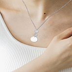 1Pc Alloy 3 Disc Pendant Necklaces for Women Men, Platinum, 28.15 inch(71.5cm)(NJEW-LP0003-16P)