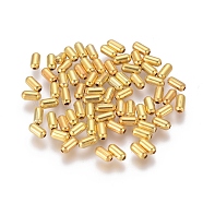 Iron Beads, Oval, Golden, 4.8x2.4mm, Hole: 0.5mm, about 9000pcs/500g(IFIN-E303Y-G)
