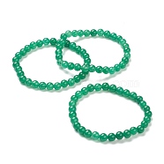 Natural Green Aventurine Beaded Stretch Bracelets, Round, Beads: 6~6.5mm, Inner Diameter: 2-1/4 inch(5.55cm)(BJEW-D446-B-34)