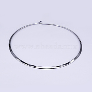 304 Stainless Steel Choker Necklaces, Rigid Necklaces, Stainless Steel Color, 5.31~5.55 inch(13.5~14.1cm)(NJEW-O094-38)