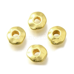 Alloy Beads, Long-Lasting Plated, Rack Plating, Flat Round, Golden, 6x6.5x2.5mm, Hole: 2mm(FIND-M057-01G-01)