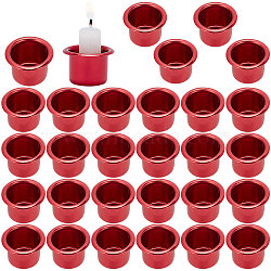 Aluminum Candle Cups, for Candle Making Tools, Red, 2.7x1.8cm, Inner Diameter: 1.95cm(AJEW-WH0020-90)