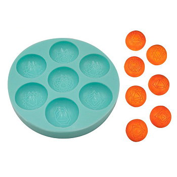 Yoga Silicone Molds, Resin Casting Molds, for UV Resin & Epoxy Resin Craft Making, Mixed Patterns, 134x20mm, Inner Diameter: 38x15mm