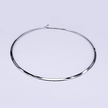 304 Stainless Steel Choker Necklaces, Rigid Necklaces, Stainless Steel Color, 5.31~5.55 inch(13.5~14.1cm)