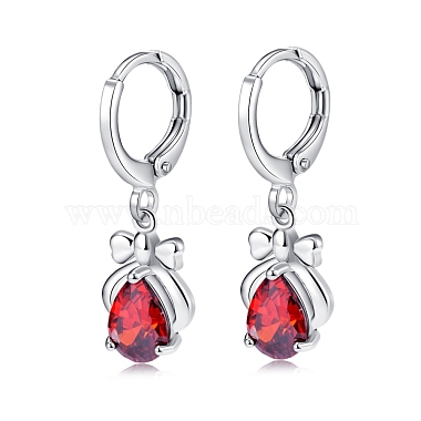 Red Stainless Steel Earrings