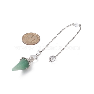 Mixed Gemstone Dowsing Pendulum Big Pendants(HJEW-TA00018)-4