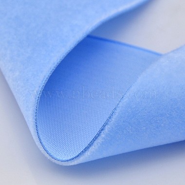 Polyester Velvet Ribbon for Gift Packing and Festival Decoration(SRIB-M001-10mm-336)-2
