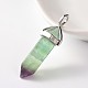 Natural Fluorite Double Terminated Pointed Pendants(G-J261-B16)-2