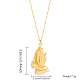Pray Hands Stainless Steel Pendant Necklace with Cable Chains(HT9511-1)-2