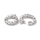 Rhodium Plated 925 Sterling Silver Micro Pave Cubic Zirconia Twister Clasps(STER-K176-16P)-2