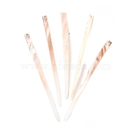 Natural Freshwater Shell Sticks, with Loop, Hair Accessories for Woman Girls, Seashell Color, 145~150x7.5~8x1.5~2mm, Hole: 1.6mm(BSHE-Z003-41)