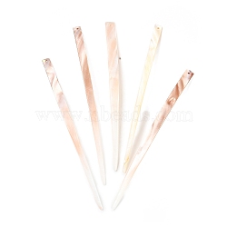 Natural Freshwater Shell Sticks, with Loop, Hair Accessories for Woman Girls, Seashell Color, 145~150x7.5~8x1.5~2mm, Hole: 1.6mm(BSHE-Z003-41)