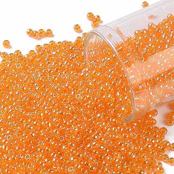 TOHO Round Seed Beads, Japanese Seed Beads, (111) Transparent Luster Light Hyacinth, 11/0, 2.2mm, Hole: 0.8mm, about 5555pcs/50g