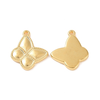 Ion Plating(IP) 304 Stainless Steel Pendants, Butterfly Charms, Golden, 19x16x2mm, Hole: 1.4mm