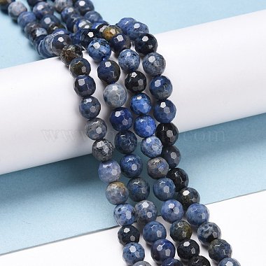 Natural Dumortierite Beads Strands(G-E571-06A)-4