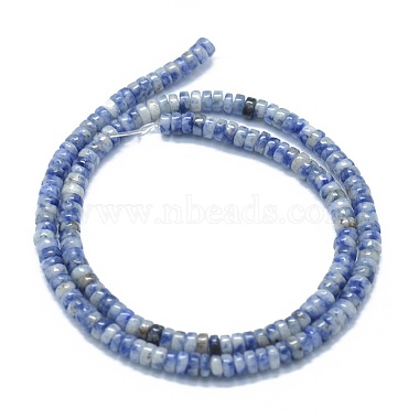 Натуральное синее пятно нитки из бисера яшмы(G-F631-A17)-2