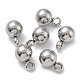 Round 304 Stainless Steel Charms with 201 Stainless Clasp(STAS-N025-02-6mm)-1